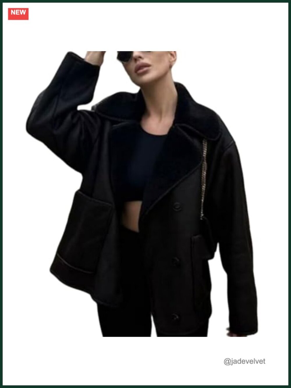 Fleece Lined Faux Suede Oversized Jacket Single Breasted Trucker Coat
